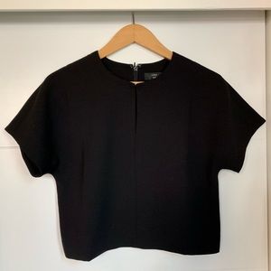 J Crew 365 Black Short Sleeve Blouse